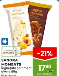 Sandra Moments Înghețată sortiment divers 85g
