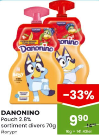 DANONINO Pouch 2.8% sortiment divers 70g