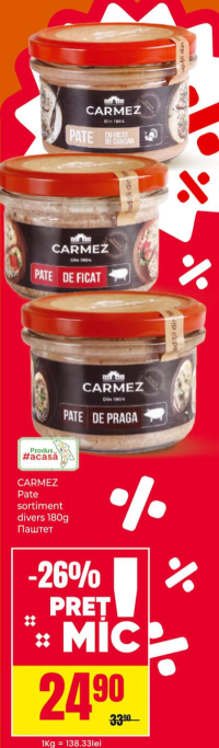 CARMEZ Pate sortiment divers 180g