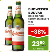 Budweiser Budvar Bere blondă sortiment divers 0.5L