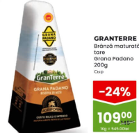 Granterre Brânză maturată tare Grana Padano 200g