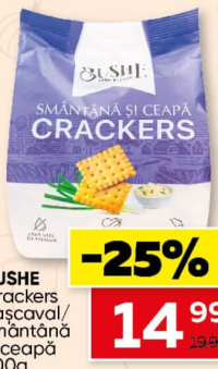 Bushe Crackers cașcaval/smântână și ceapă 200g