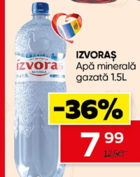 IZVORAȘ Apă minerală gazată 1.5L