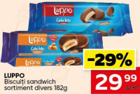 LUPPO Biscuiți sandwich sortiment divers 182g