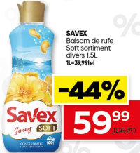 Savex Balsam de rufe Soft sortiment divers 1.5L