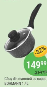 Căuș din marmură cu capac BOHMANN 1.4L