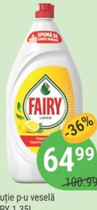 Soluție p-u veselă FAIRY 1.35L