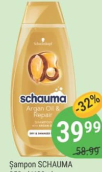 Șampon SCHAUMA Argan Oil & Repair 350ml/400ml
