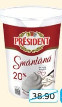 President Smântână 20% 350g
