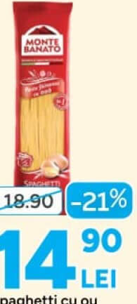 Monte Banato Spaghetti cu ou, 400g