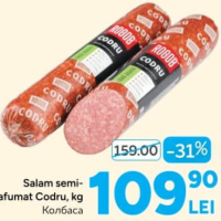 Rogob Salam semi-afumat Codru, kg