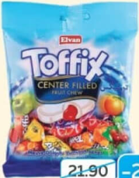 Elvan Toffix Center Filled Fruit Chew Mix, 152 g
