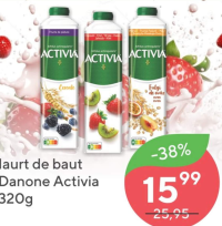Danone Activia Iaurt de baut diverse sortimente 320g