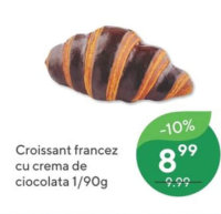 Croissant francez cu crema de ciocolata 1/90g
