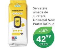 Purfix Șervețele umede de curățare Universal New 100buc