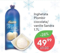Sandra Magic Inghetata Plombir ciocolata/vanilie 1.7L