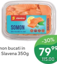Slavena Кусочки лосося в масле 350г