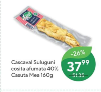 Casuta Mea Cascaval Suluguni cosita afumata 40% 160g