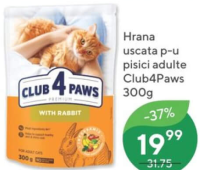 Club4Paws Hrana uscată p-u pisici adulte 300g