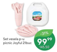 Joyful Set veselă p-u picnic 21buc