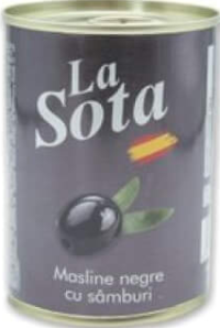 La Sota Masline negre cu samburi 90g 300ml