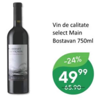 Vin de calitate select Main Bostavan 750ml