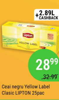 LIPTON Yellow Label Ceai negru 25 pliculețe
