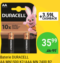 Baterie DURACELL AA MN1500 K2/AAA MN 2400 B2
