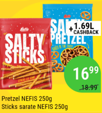 NEFIS Pretzel / Sticks sarate 250g