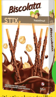Biscolata Biscuiti stix alune/milky 32g