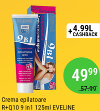 Crema epilatoare EVELINE R+Q10 9 in1 125ml