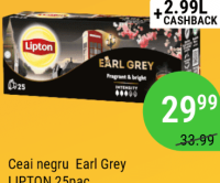 Ceai negru Earl Grey LIPTON 25pac