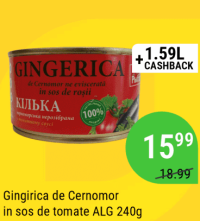 ALG Gingirica de Cernomor in sos de tomate 240g