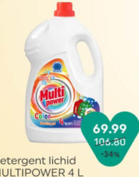 Multipower Detergent lichid Color 4 L