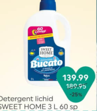 Sweet Home Detergent lichid 3 L 60 sp