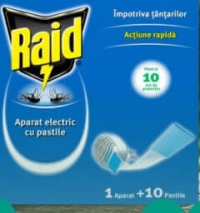 Raid Ap-t electric imp. tantarilor + 10 pastile