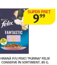 Purina Felix Fantastic Hrană p/u pisici conserve în sortiment 85g