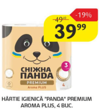 Panda Hârtie igienică Premium Aroma Plus 4 buc