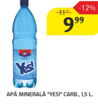 Apă Minerală "YES!" Carb. 1.5 L