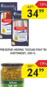 Ocean Fish Preserve Hering în sortiment 200 g