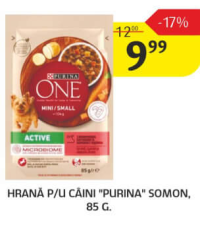 Purina One Mini/Small Hrană p/u câini somon 85g