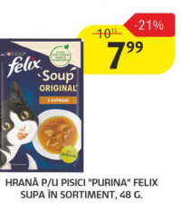 Purina Felix Soup Hrană p/u pisici în sortiment 48g