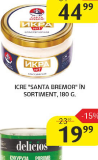 Santa Bremor Icre în sortiment 180 g