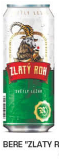 Bere "Zlaty Roh" în sortiment, 0.5 L.