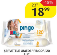 Pingo Șervețele umede 120 buc