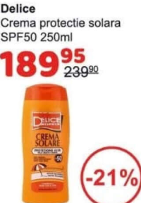 Delice Crema protectie solara SPF50 250ml