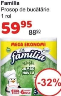 Familia Prosop de bucătărie Jumbo 1 rol