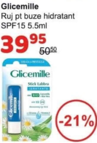 Glicemille Ruj pt buze hidratant SPF15 5.5ml