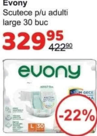 Evony Scutece p/u adulti large 30 buc