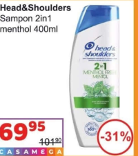 Head&Shoulders Sampon 2in1 menthol 400ml